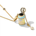 Bubble Bottle Enamel Jewelry Locket Neckelace