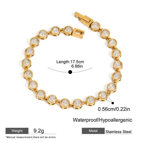 Aqua Glow Evil Eye 5-Piece Bracelet Stack
