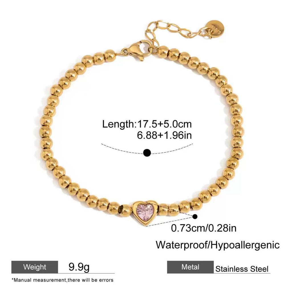 Heart Lock Bracelet Stack