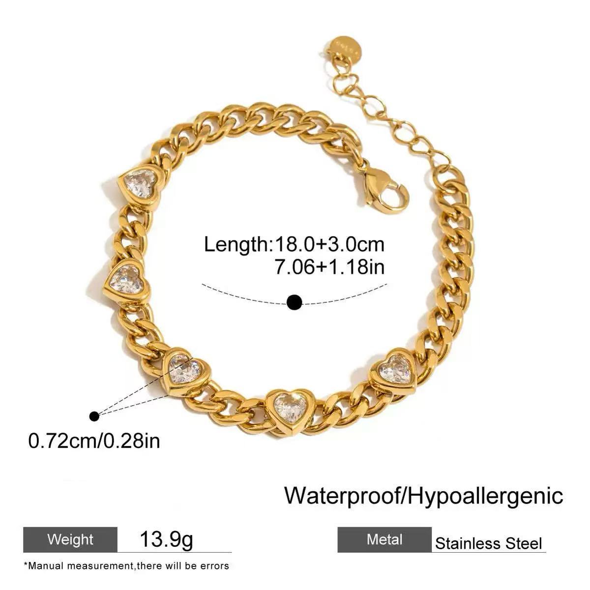Heart Lock Bracelet Stack