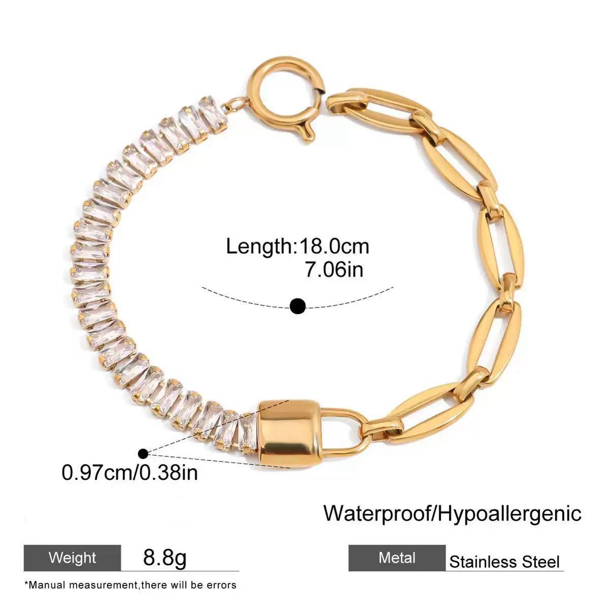 Heart Lock Bracelet Stack