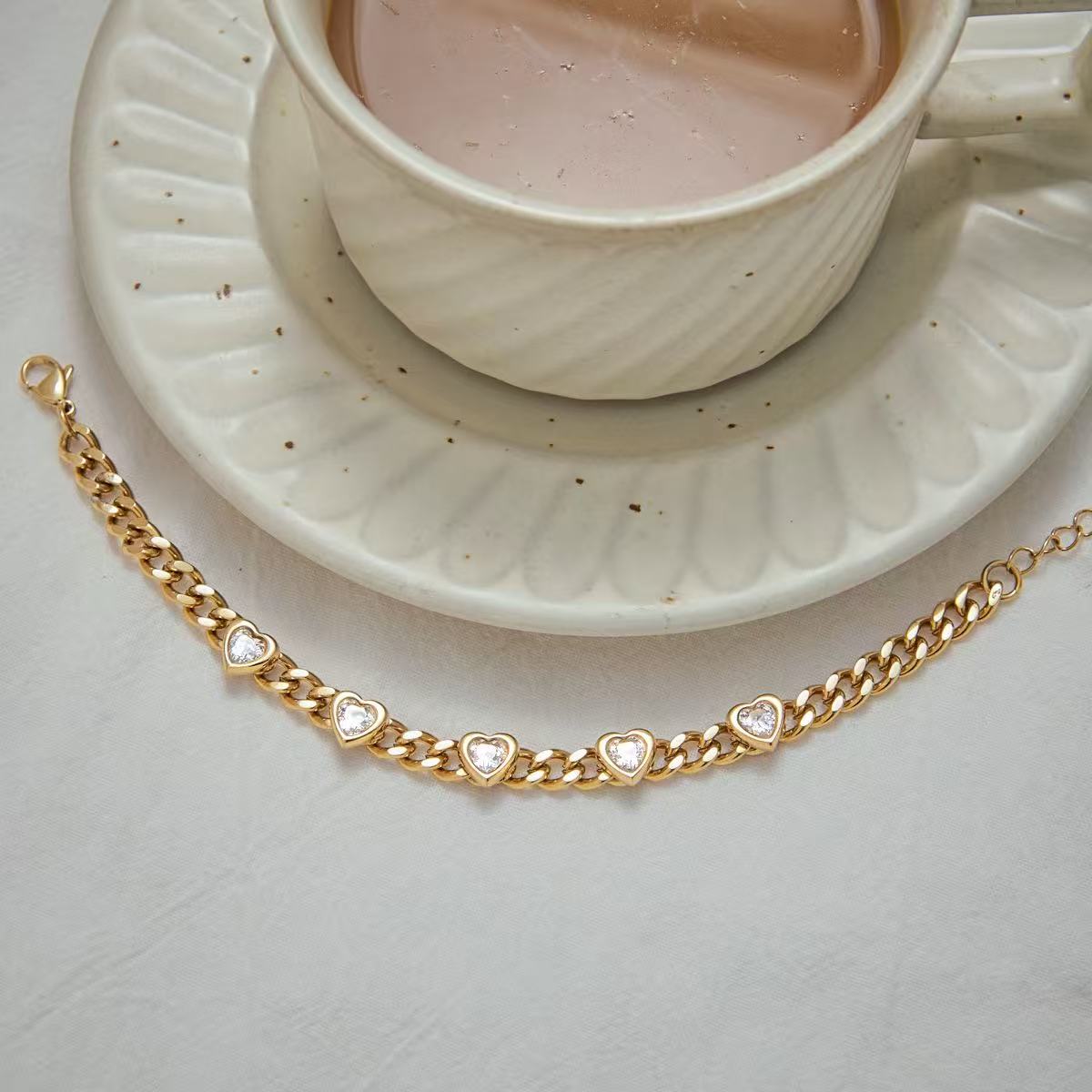 Heart Lock Bracelet Stack