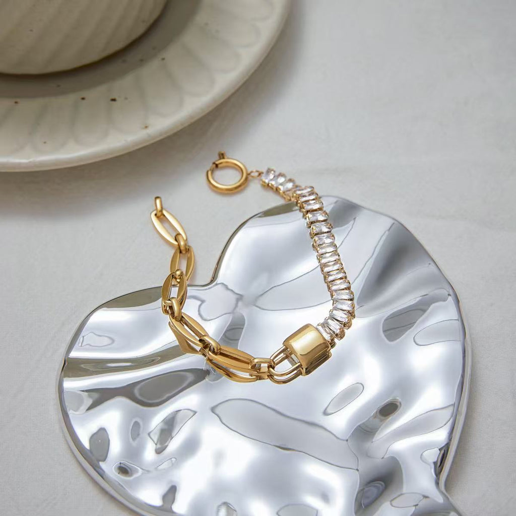 Heart Lock Bracelet Stack