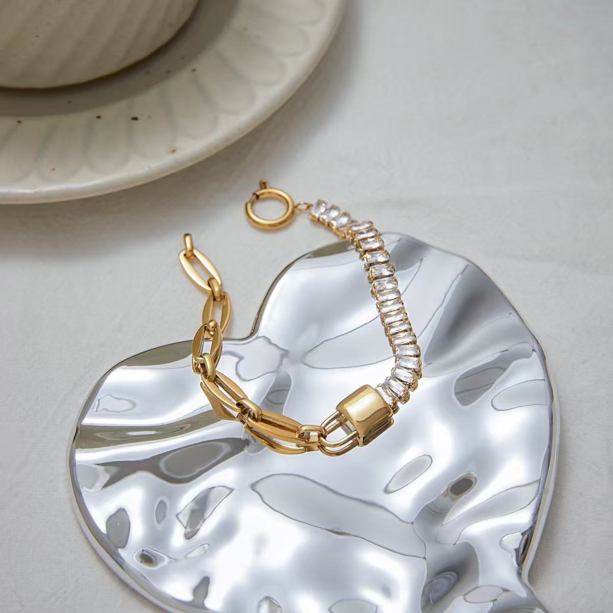 Heart Lock Bracelet Stack