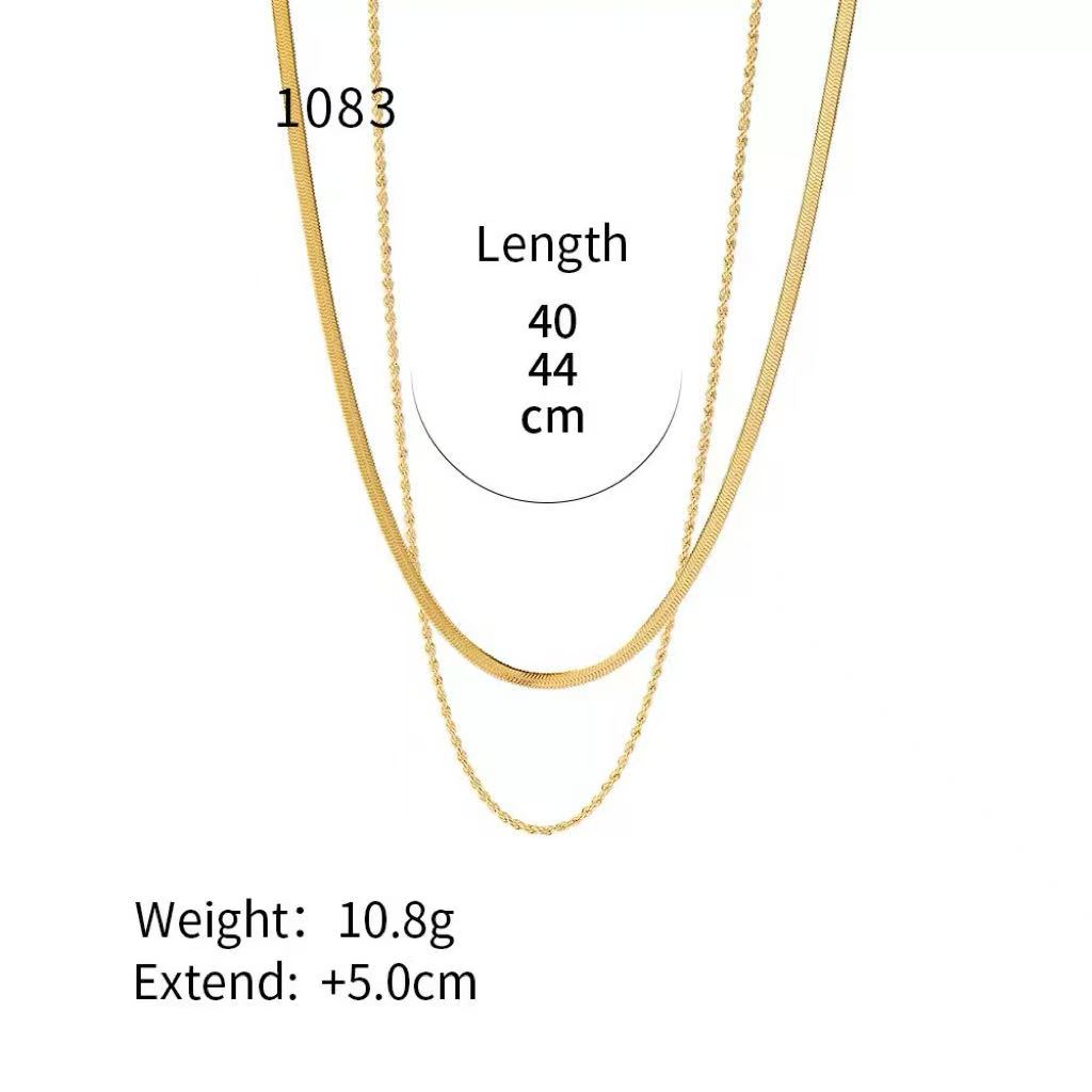 Chunky Curved Gold Jewelry Set