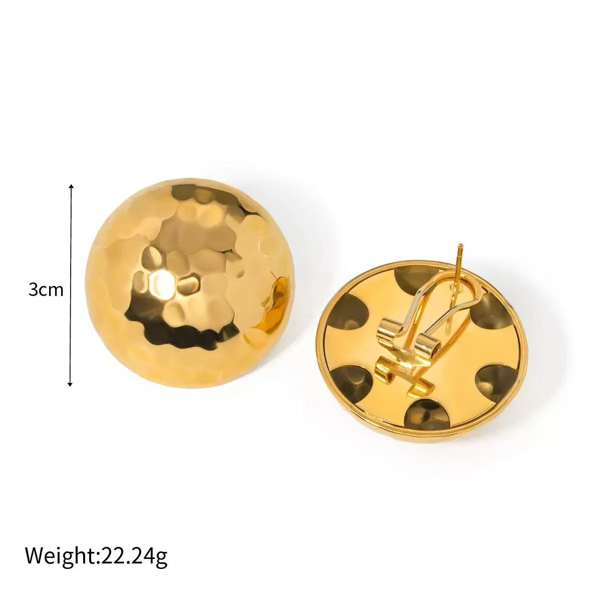 Chunky Curved Gold Jewelry Set