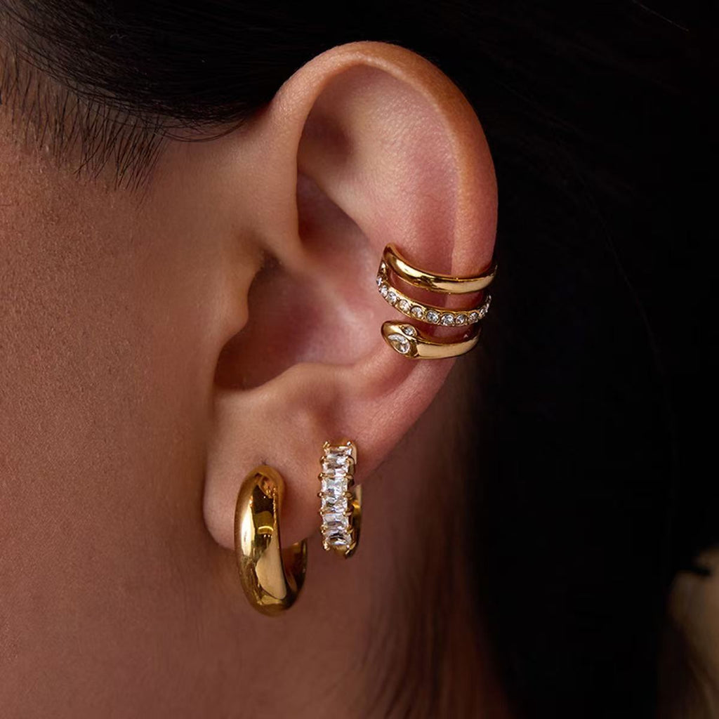 Multi Hoop Ear Cuff Stack Set