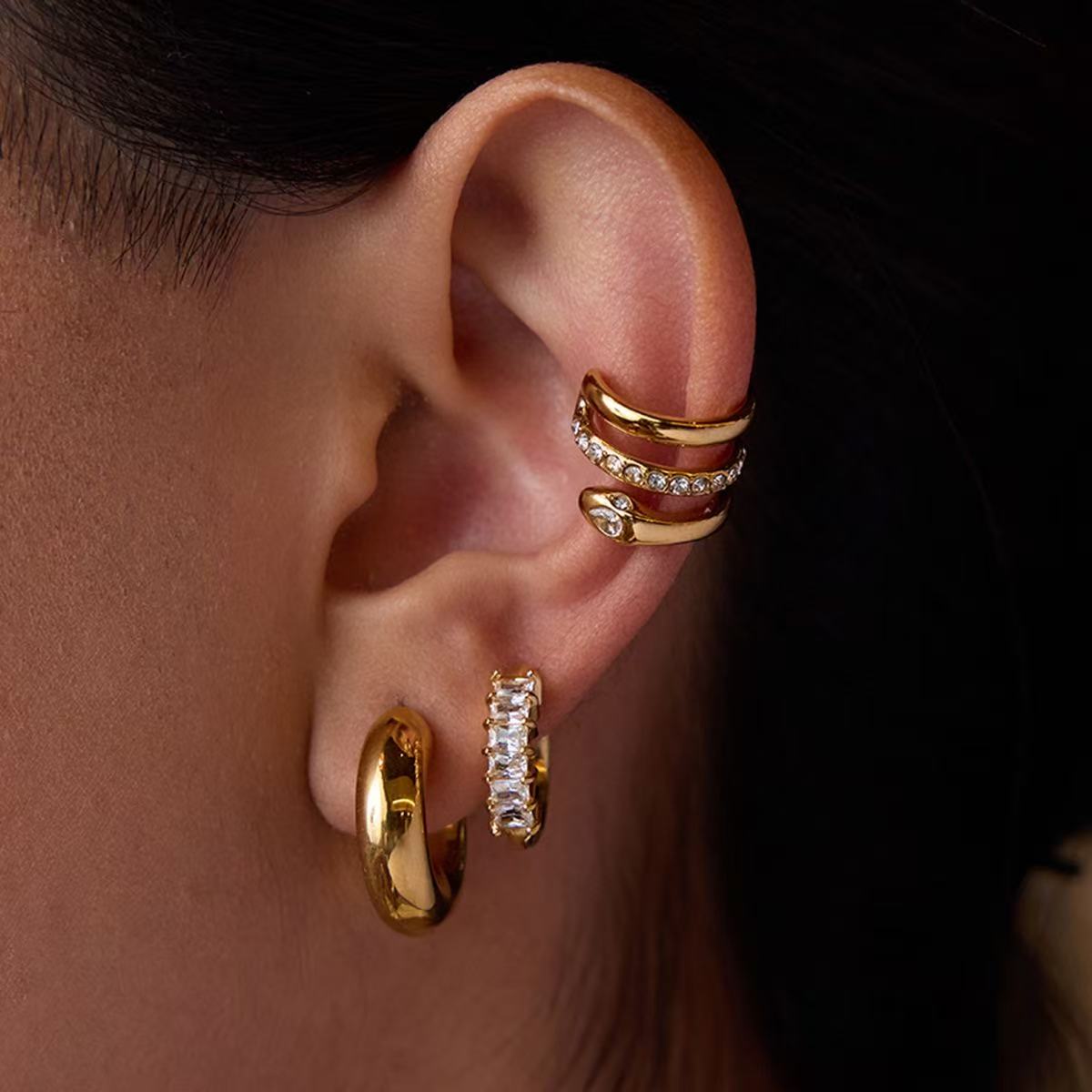 Multi Hoop Ear Cuff Stack Set