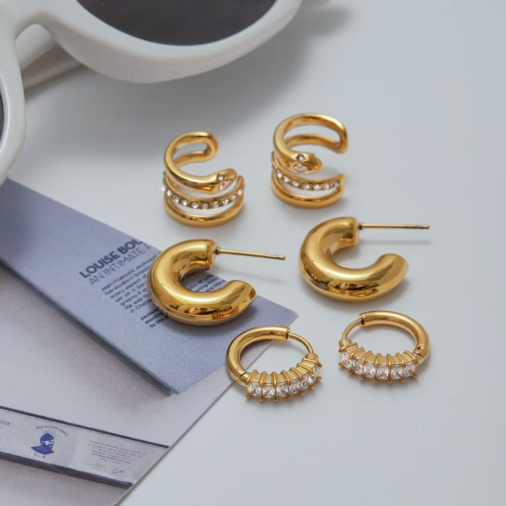 Multi Hoop Ear Cuff Stack Set