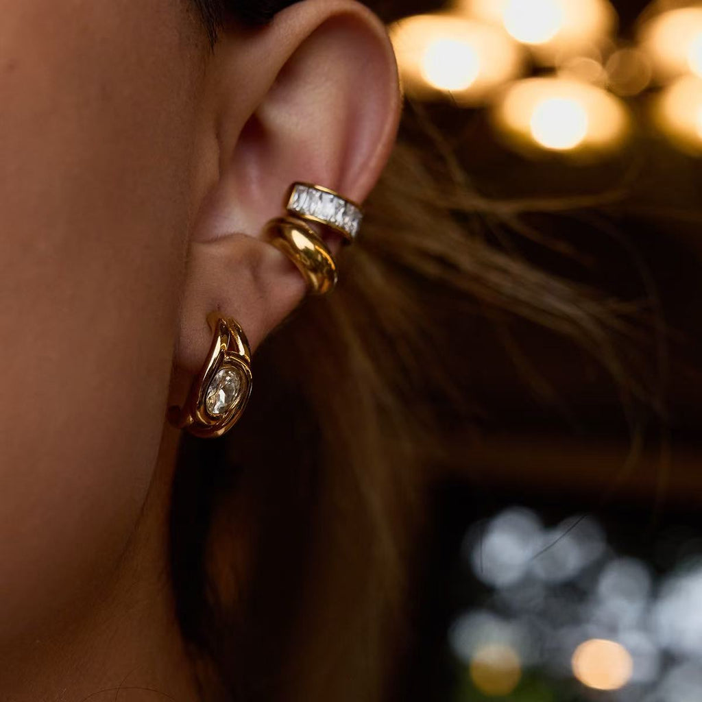 Teardrop Zircon Ear Stack Set
