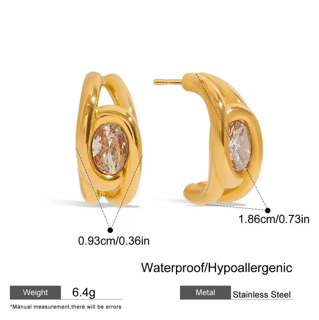 Teardrop Zircon Ear Stack Set