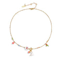 Peach Bunny Necklace