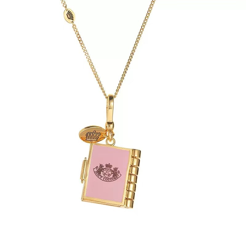 Juicy Pink Book Locket Necklace