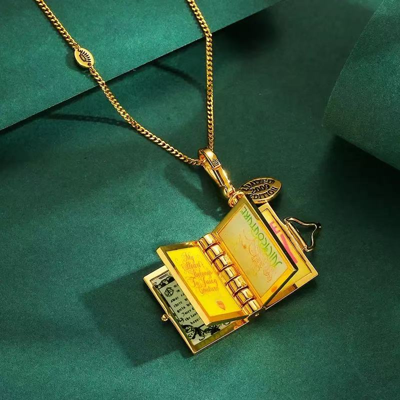 Juicy Pink Book Locket Necklace