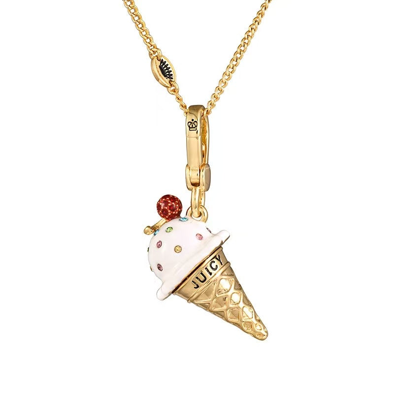 Ice Cream Cone Charm Necklace