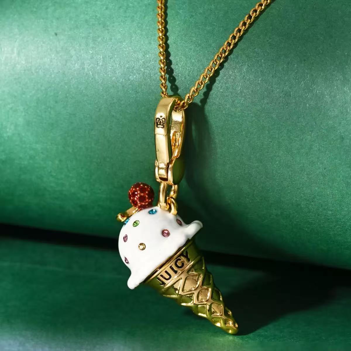 Ice Cream Cone Charm Necklace