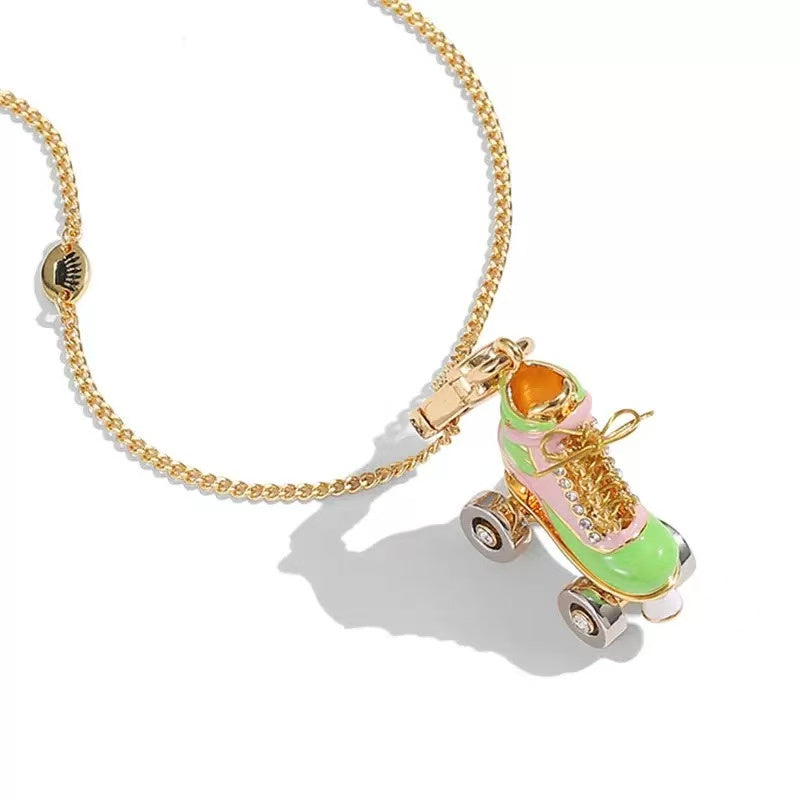 Roller Skate Charm Necklace