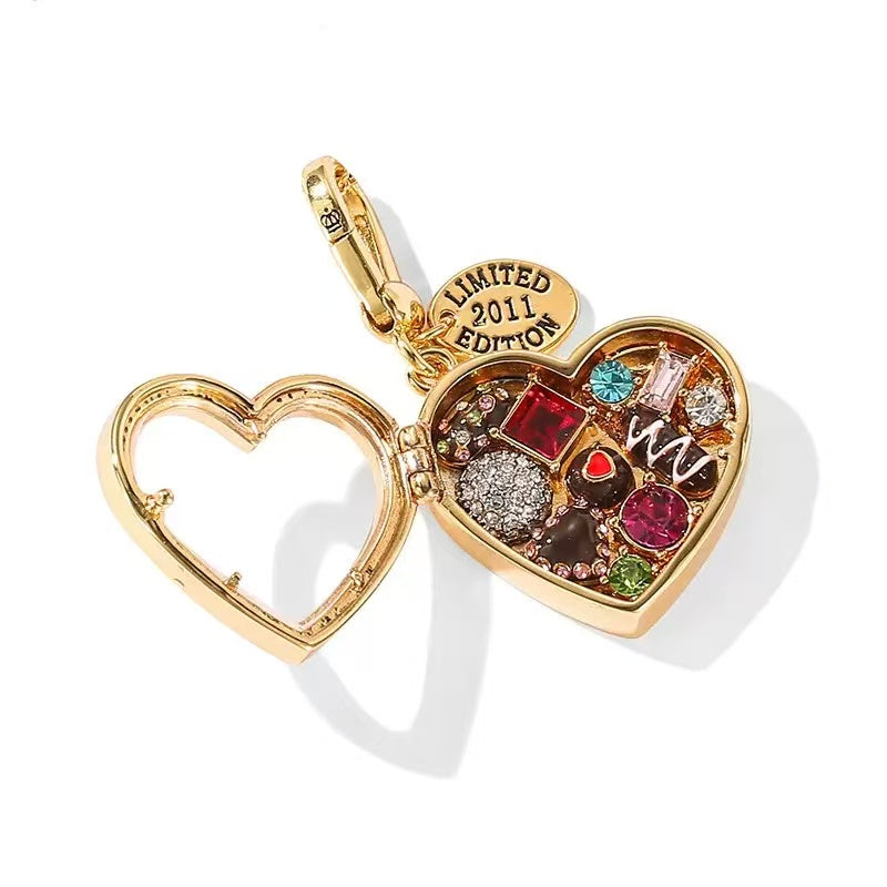 Vintage Limited Edition Heart Chocolate Locket Necklace