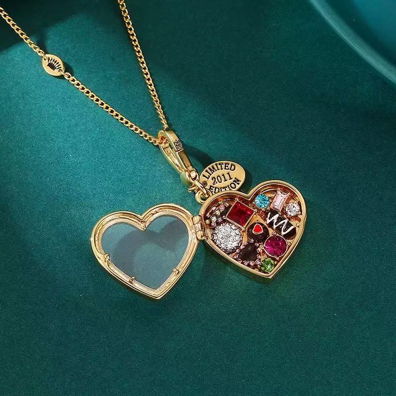Vintage Limited Edition Heart Chocolate Locket Necklace