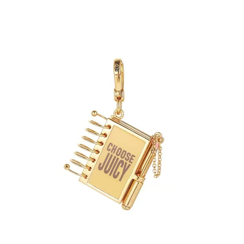 Open Notebook Locket Charm Necklace