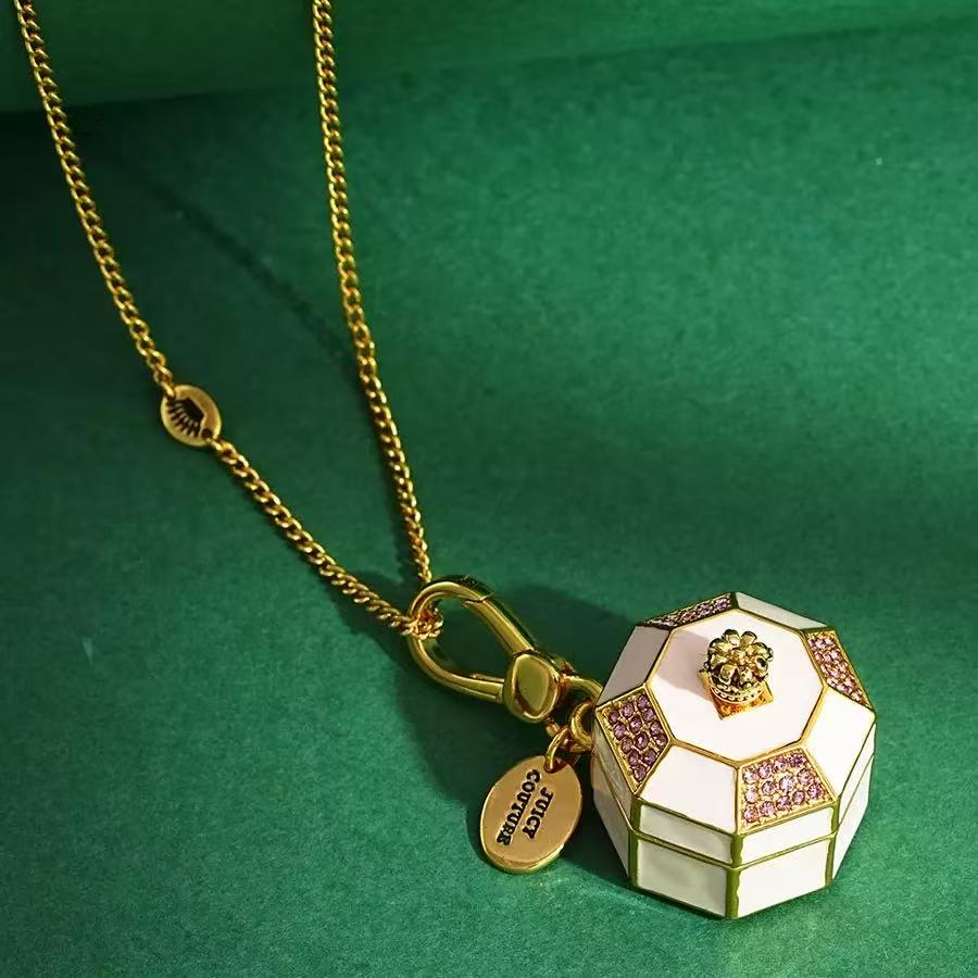 Octagonal Music Box Enamel Charm