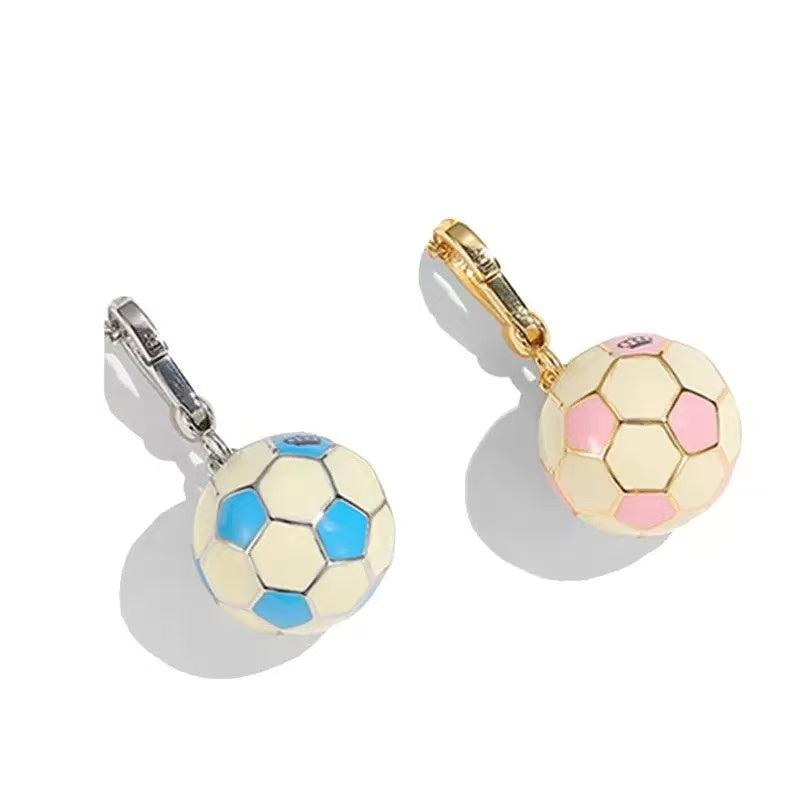 Enamel Soccer Ball Charm Necklace