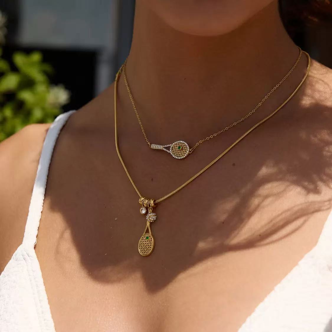 Tennis Racket Necklace