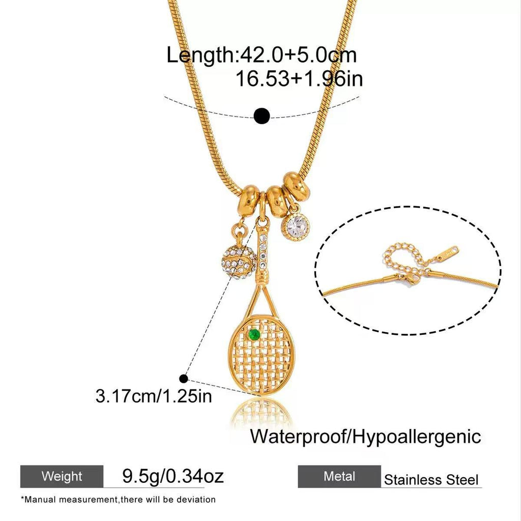 Tennis Racket Necklace