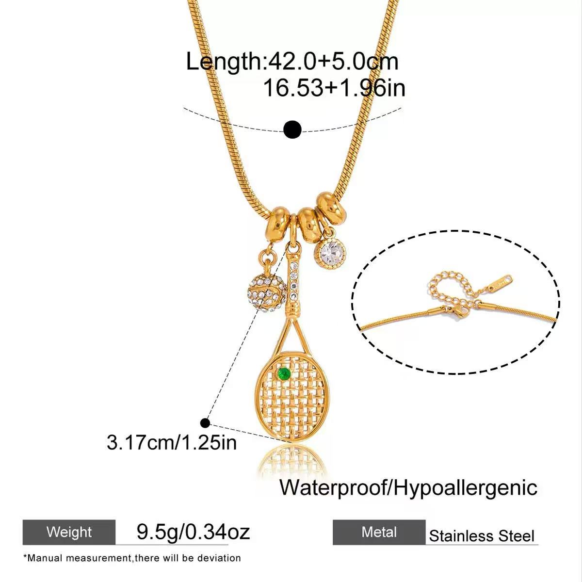 Tennis Racket Necklace