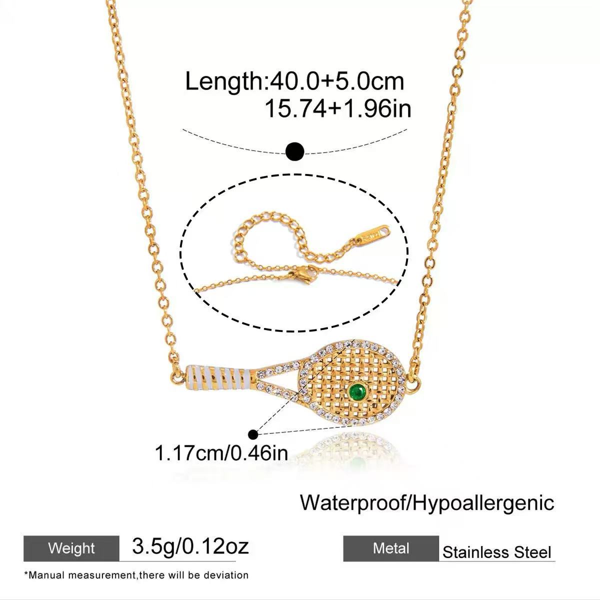 Tennis Racket Necklace