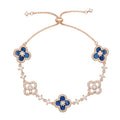 Royal Blue Four-leaf  Set